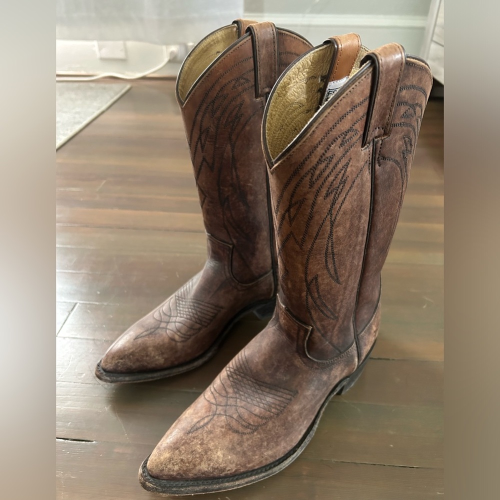 Frye Men’s Billy Pull On Cognac Stone Antiqued Boot 8 D - Medium